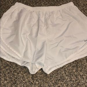 Nike white athletic shorts